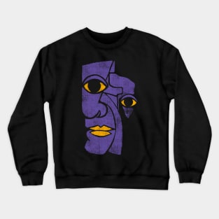 Picasso face (ultra violet refined) Crewneck Sweatshirt